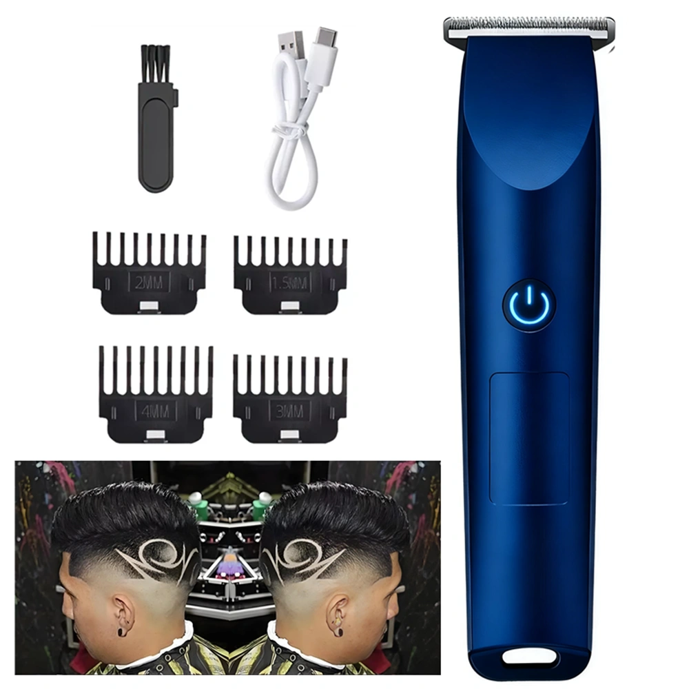 Pro Electric Hair Clippers & Beard Trimmer for Men, Rechargeable Barber Haircut Shaving Machine, Blue view 2