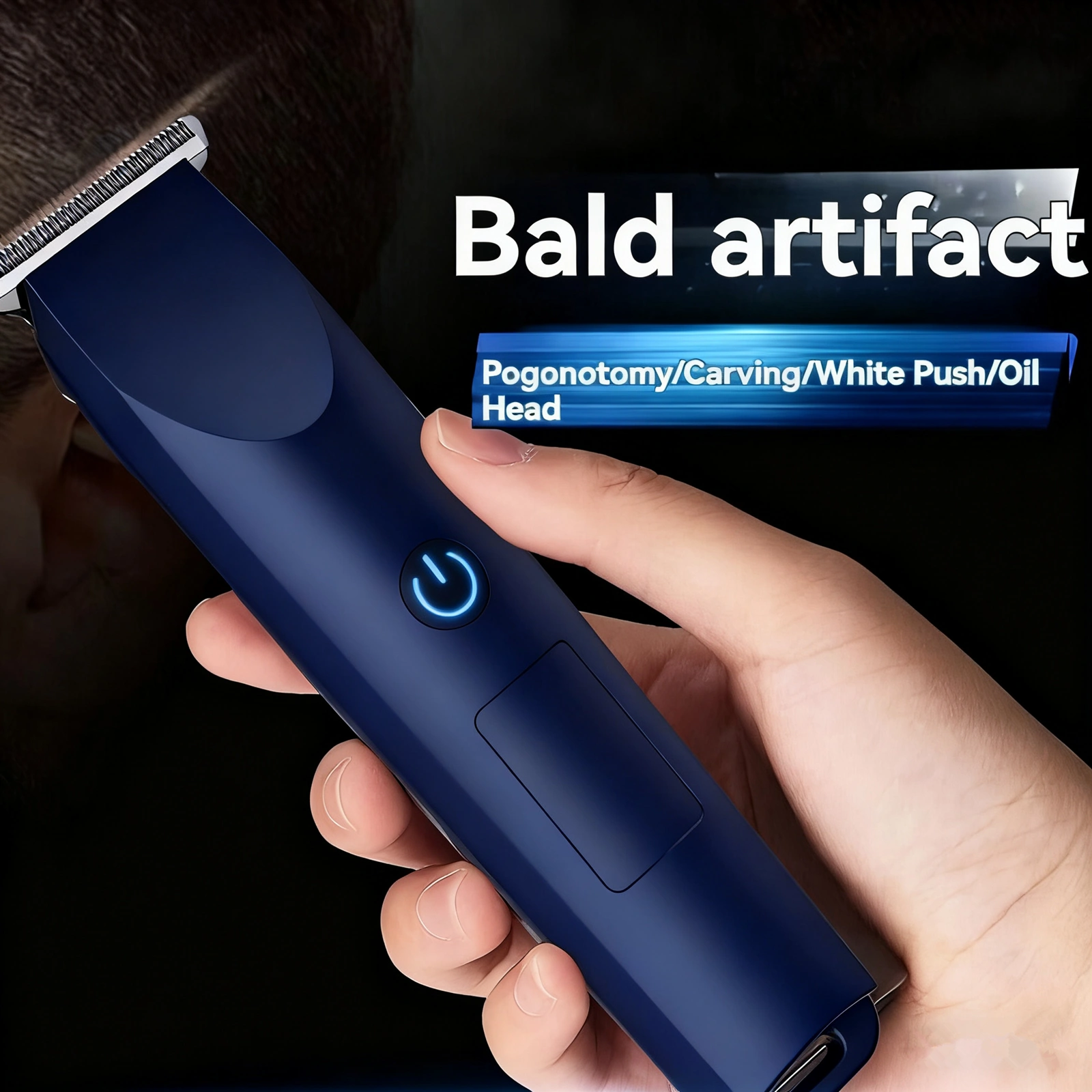 Pro Electric Hair Clippers & Beard Trimmer for Men, Rechargeable Barber Haircut Shaving Machine, Blue view 8
