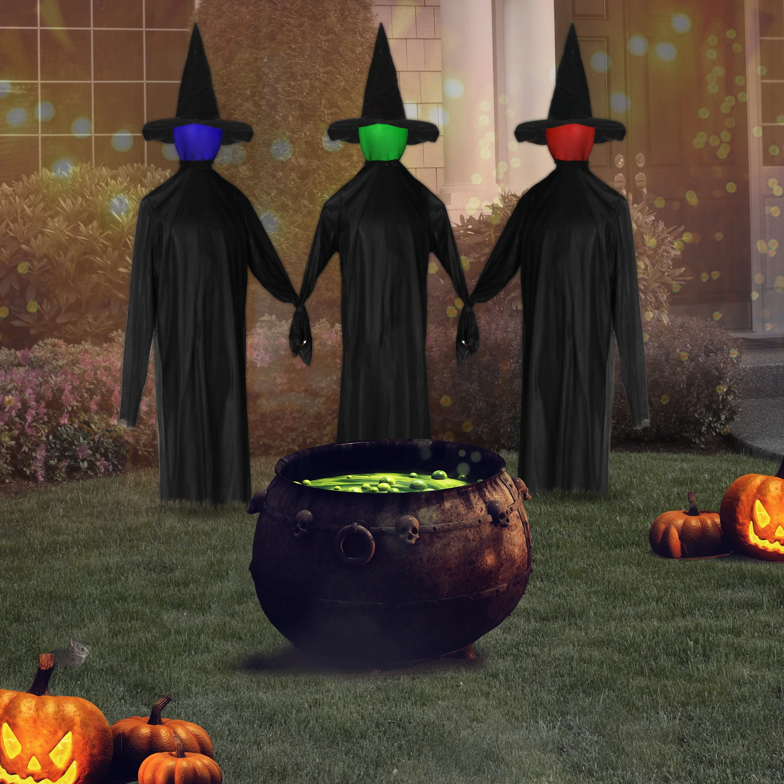 Halloween Black Witches with Change Colors view 19