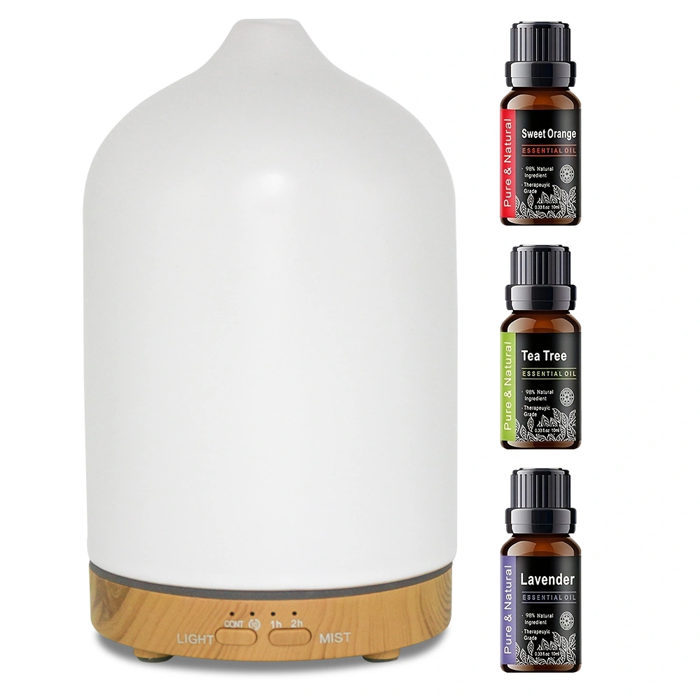 200ml Ultrasonic Essential Oil Diffuser with Timer, 7 LED Colors, Quiet Aroma Humidifier for Home & Office