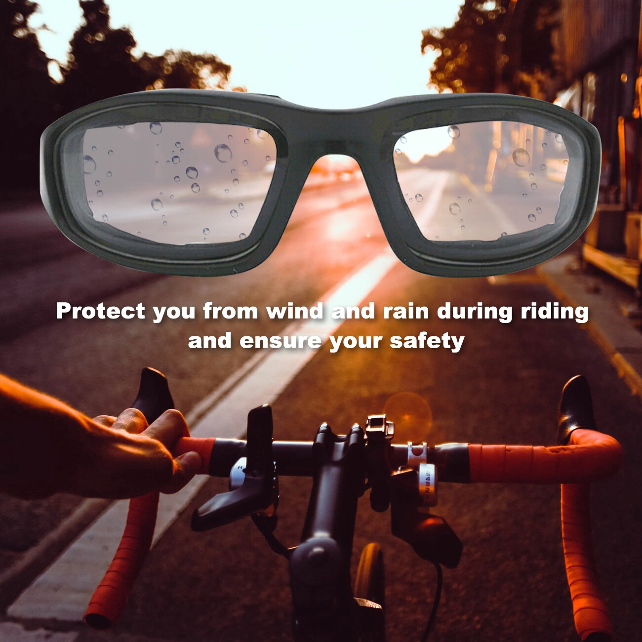 3 Pairs Motorcycle Riding Glasses, Wind Resistant Sport Goggles for Men Women, Gray/Clear/Yellow Lens Cycling Sunglasses view 6