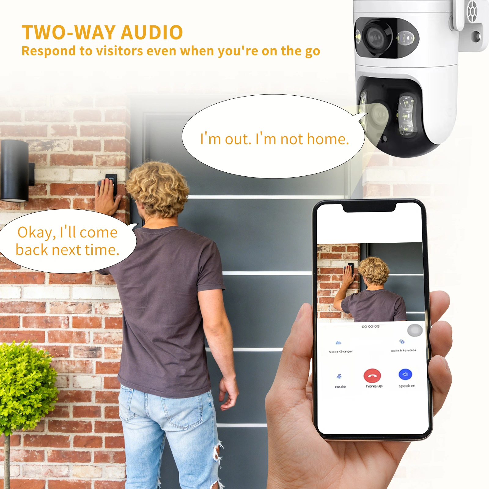 Dual eye gun ball linkage monitoring camera, panoramic+detail dual camera, high-definition security more comprehensive view 4