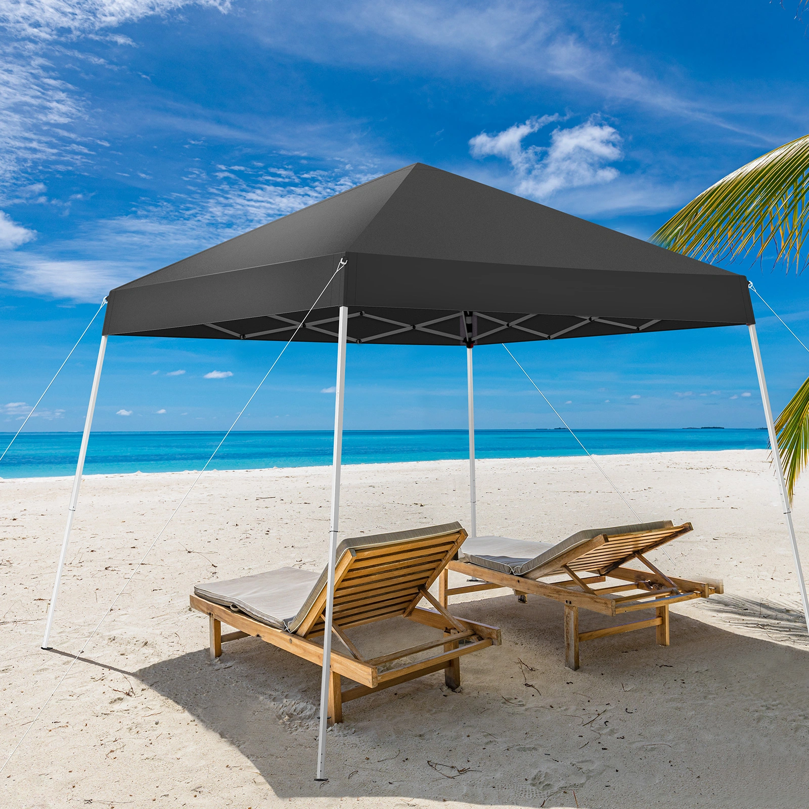 8x8ft Outdoor Canopy Pop-Up Tent, Portable Gazebo Shelter with Waterproof Roof for Backyard Patio Events Party view 19
