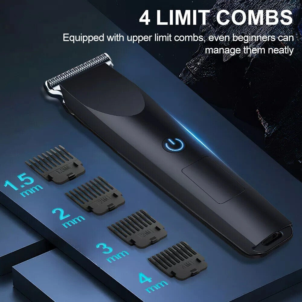 Men Pro Electric Hair Clippers & Beard Trimmer, Barber Shaving Machine Black view 4