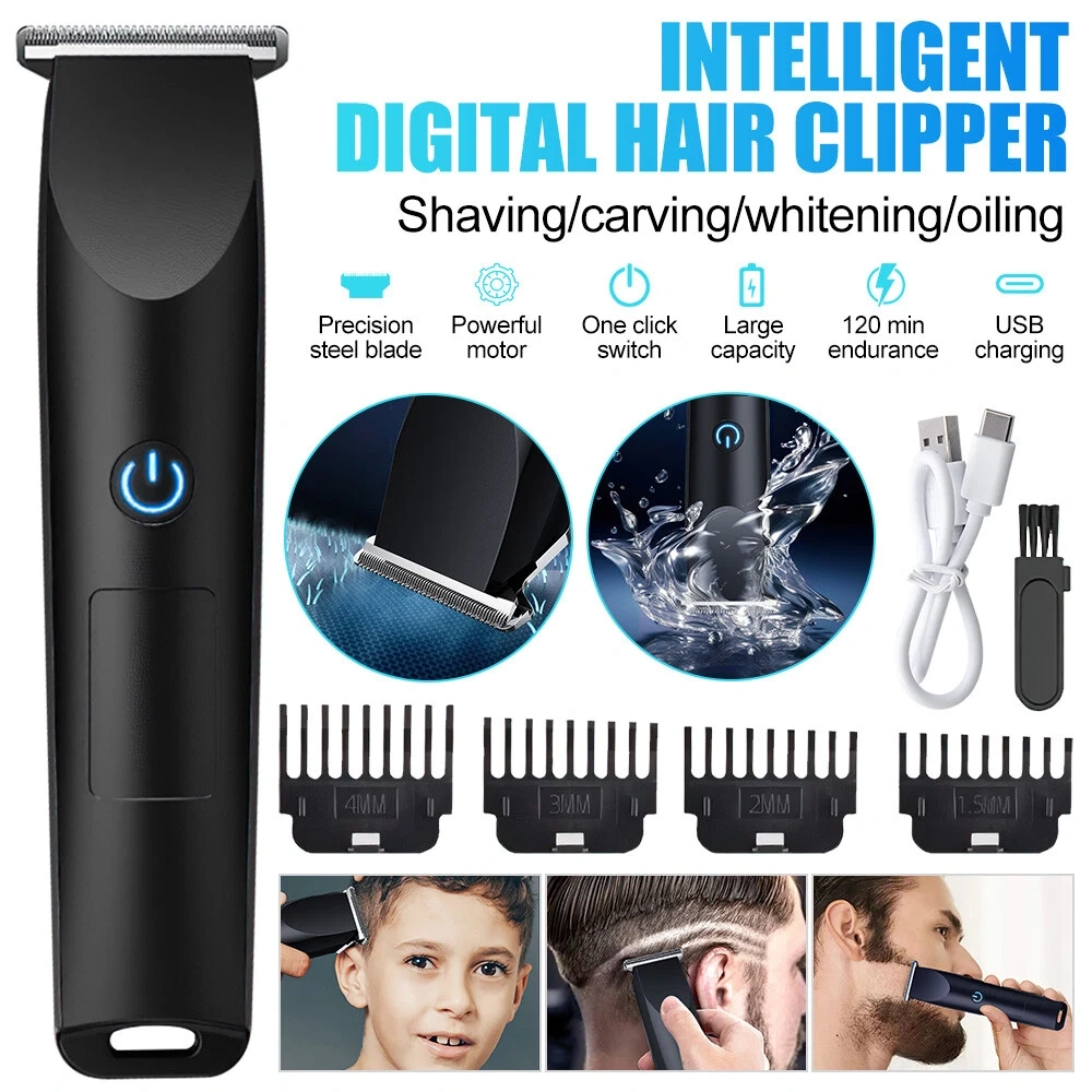 Men Pro Electric Hair Clippers & Beard Trimmer, Barber Shaving Machine Black view 9