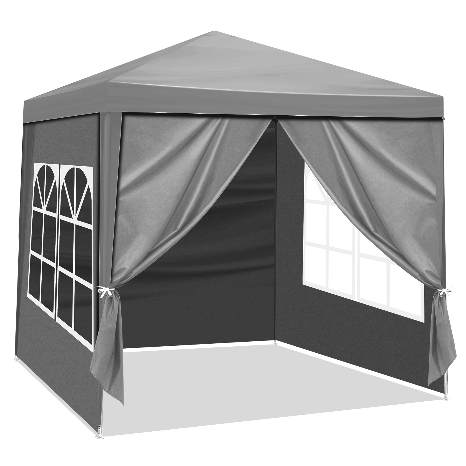 5x6.5FT Portable Party Tent Canopy with Four Sides Zip Enclosure for Outdoor Events