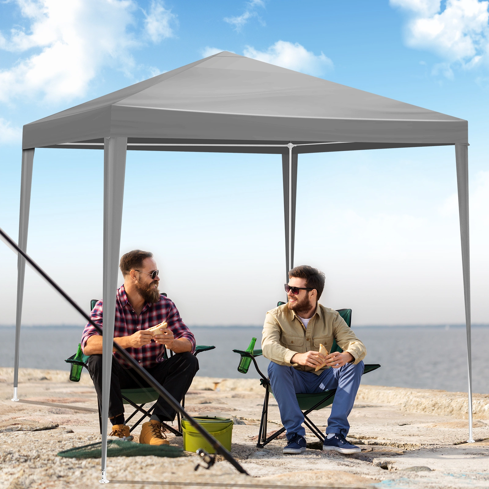 5x6.5FT Portable Party Tent Canopy with Four Sides Zip Enclosure for Outdoor Events view 10