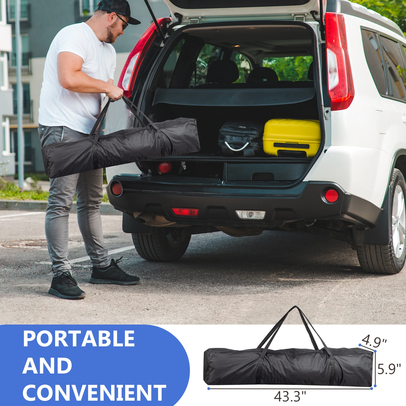 5x6.5FT Portable Party Tent Canopy with Four Sides Zip Enclosure for Outdoor Events view 12