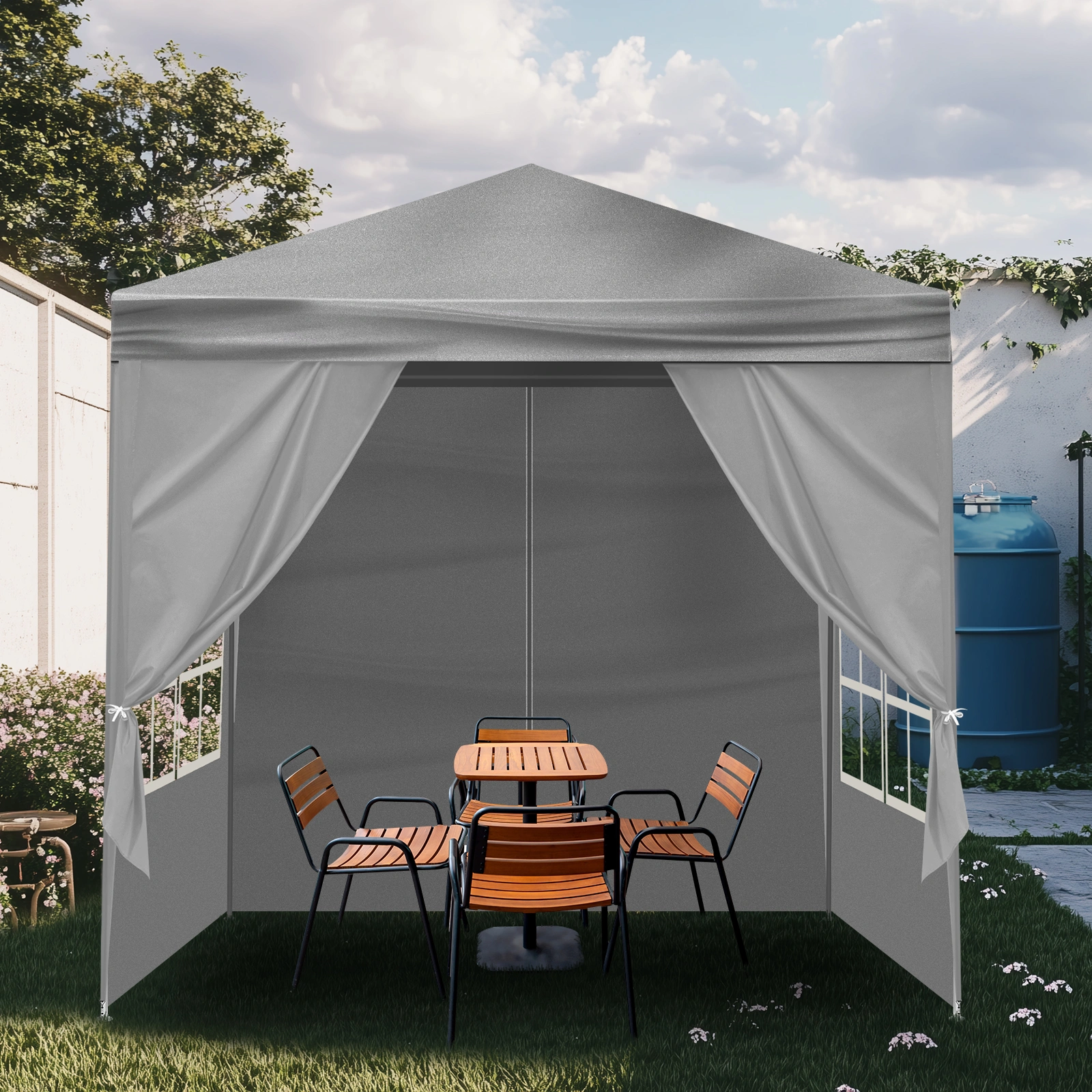 5x6.5FT Portable Party Tent Canopy with Four Sides Zip Enclosure for Outdoor Events view 14