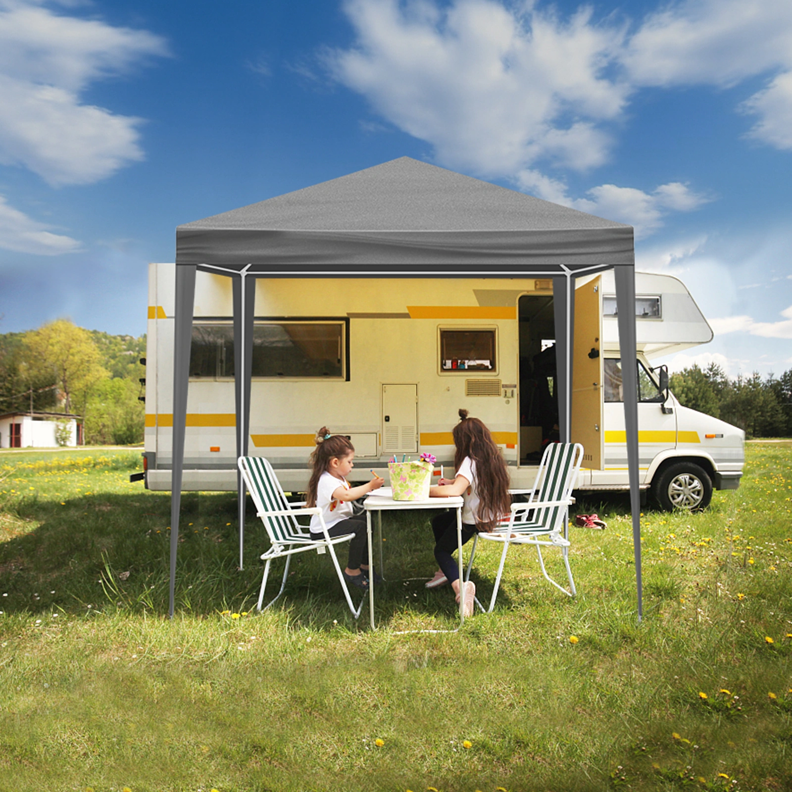 5x6.5FT Portable Party Tent Canopy with Four Sides Zip Enclosure for Outdoor Events view 15