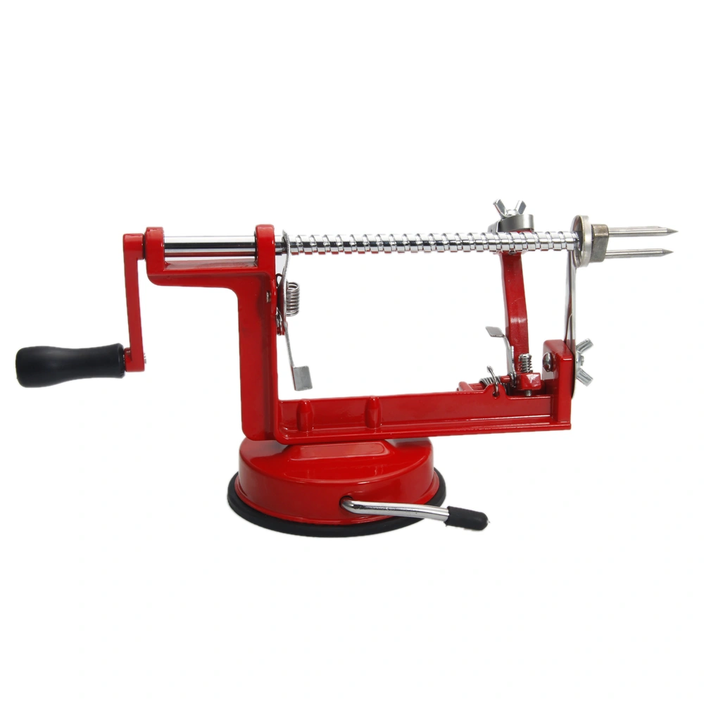 3-in-1 Stainless Steel Apple Peeler Corer Slicer Hand Crank Fruit Tool Red