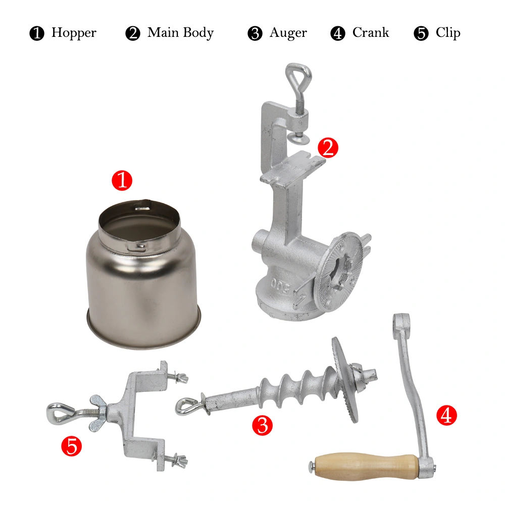 500# Home Use Hand Cranking Operation Grain Grinder Silver view 18