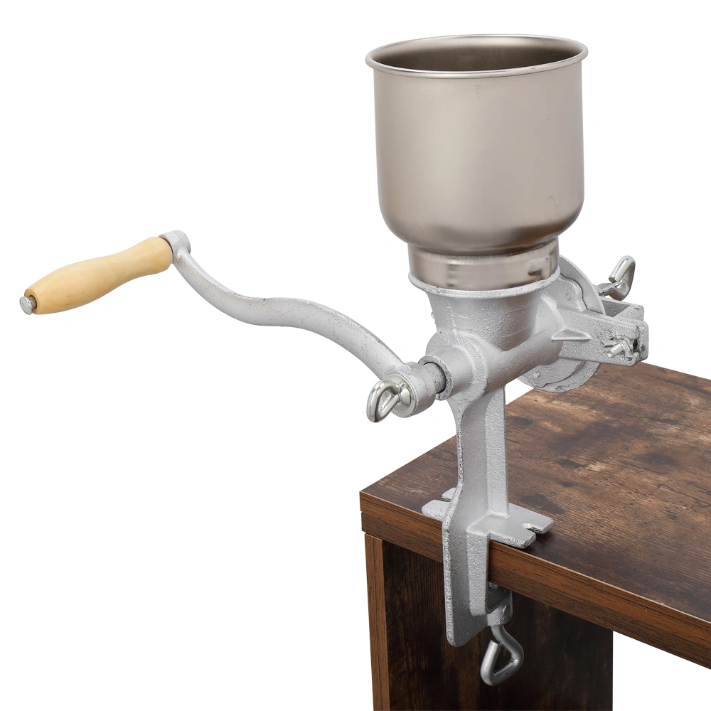 500# Home Use Hand Cranking Operation Grain Grinder Silver view 21
