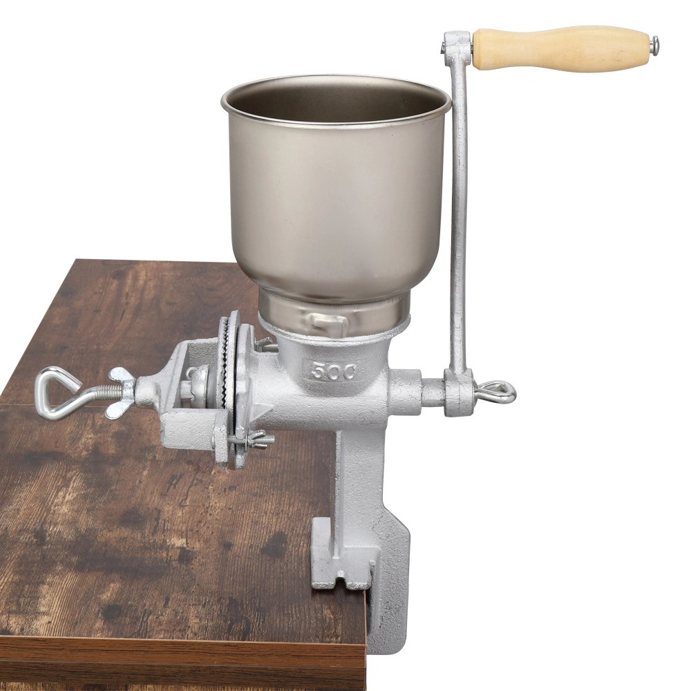 500# Home Use Hand Cranking Operation Grain Grinder Silver view 30
