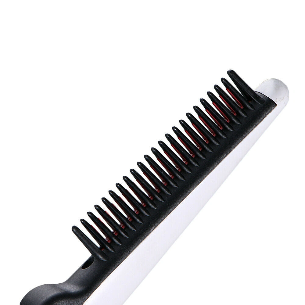 Fast Heated Electric Straight Hair Comb, Beard Straightener Brush Styler for Men Women, Portable Travel Hair Tool view 3