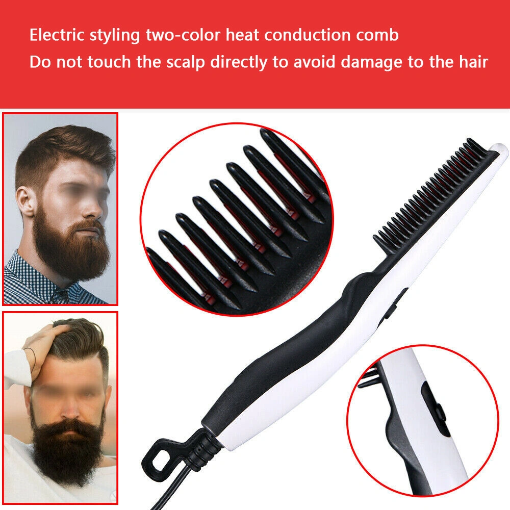 Fast Heated Electric Straight Hair Comb, Beard Straightener Brush Styler for Men Women, Portable Travel Hair Tool view 9
