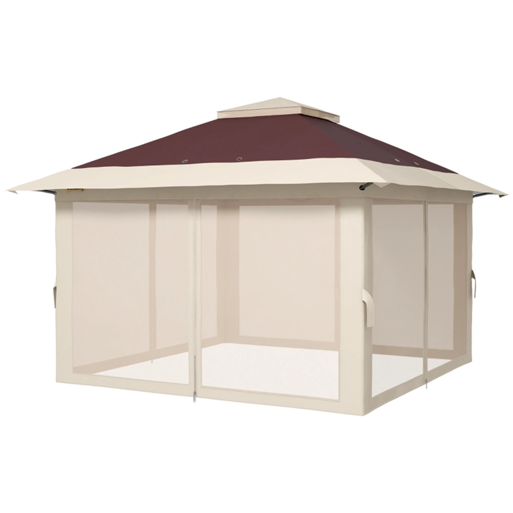 Slant Leg Pop Up Canopy Beach Tent Shelter 10x10 UV Protection Portable Shade